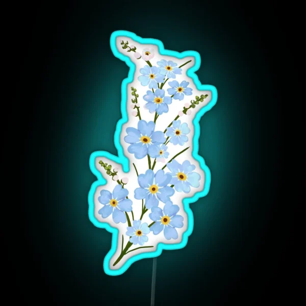 Forget Me Not RGB Neon Sign