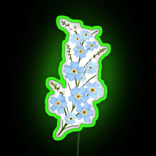 Forget Me Not RGB Neon Sign