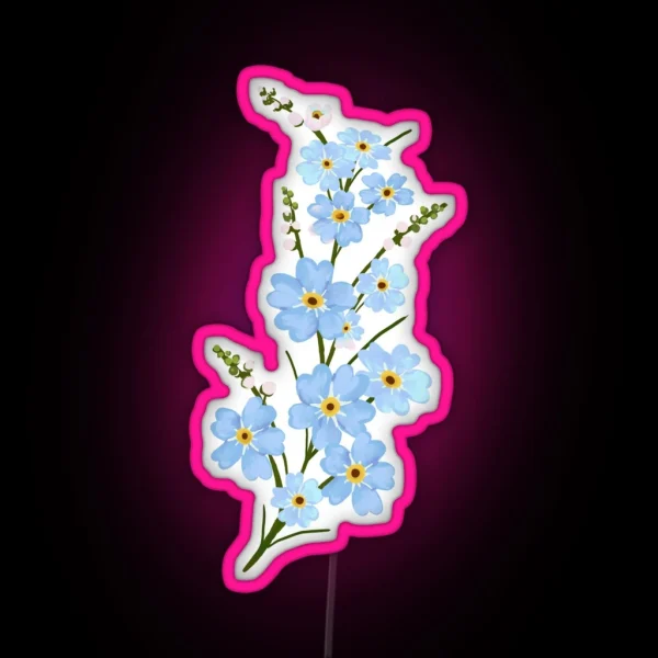 Forget Me Not RGB Neon Sign