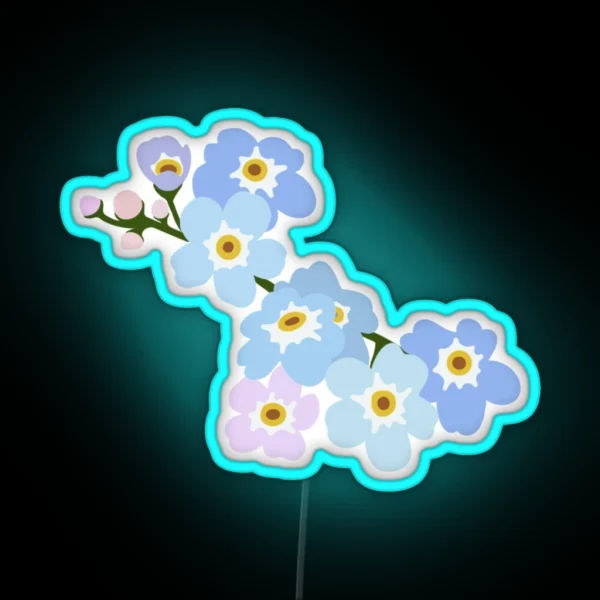 Forget Me Nots RGB Neon Sign