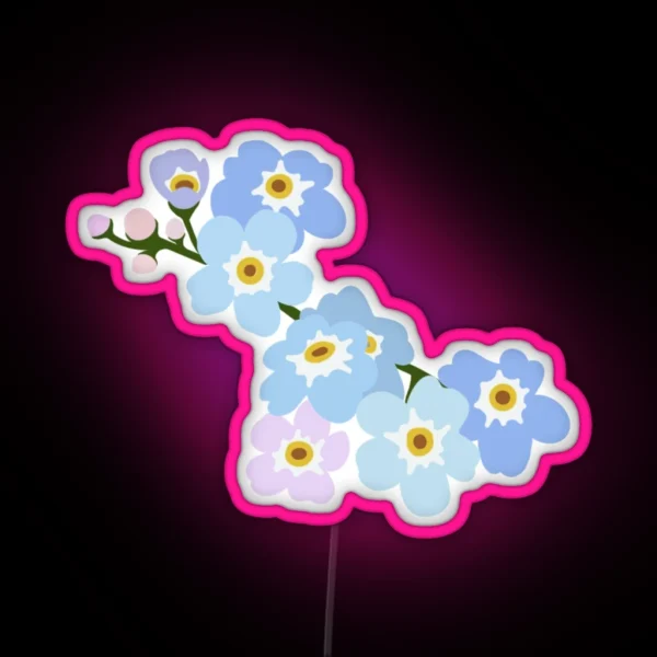 Forget Me Nots RGB Neon Sign