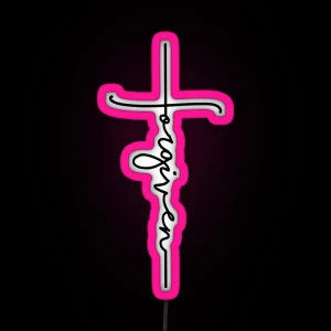 Forgiven Cross RGB Neon Sign