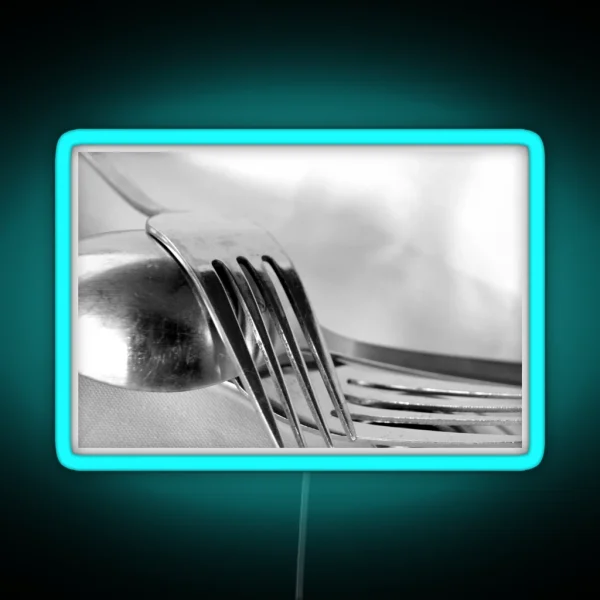 Fork Fork Spoon RGB Neon Sign