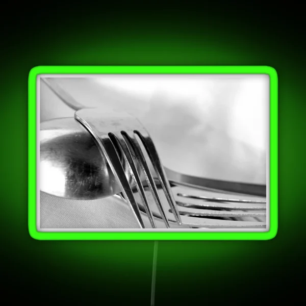 Fork Fork Spoon RGB Neon Sign