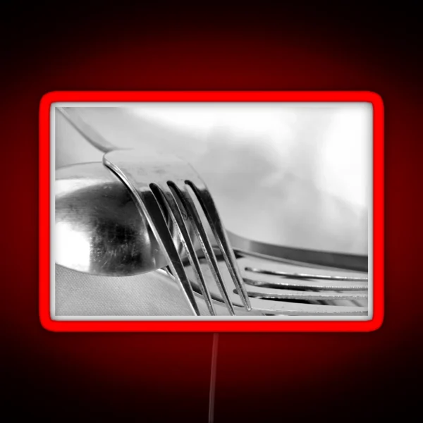 Fork Fork Spoon RGB Neon Sign