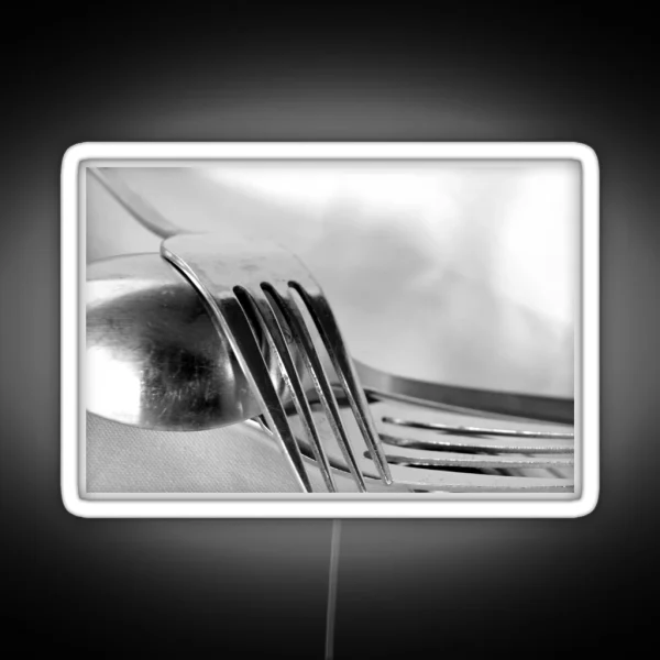 Fork Fork Spoon RGB Neon Sign