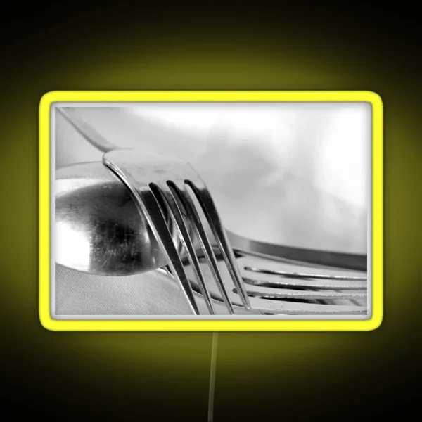 Fork Fork Spoon RGB Neon Sign