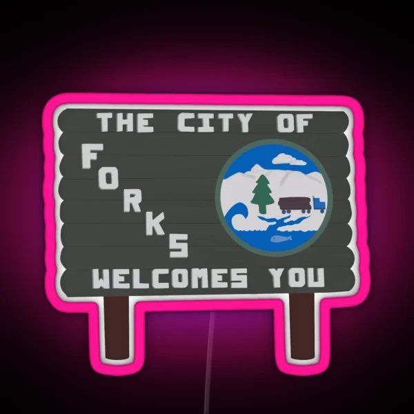 Forks Washington Sign RGB Neon Sign