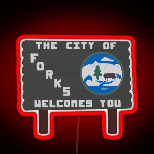 Forks Washington Sign RGB Neon Sign