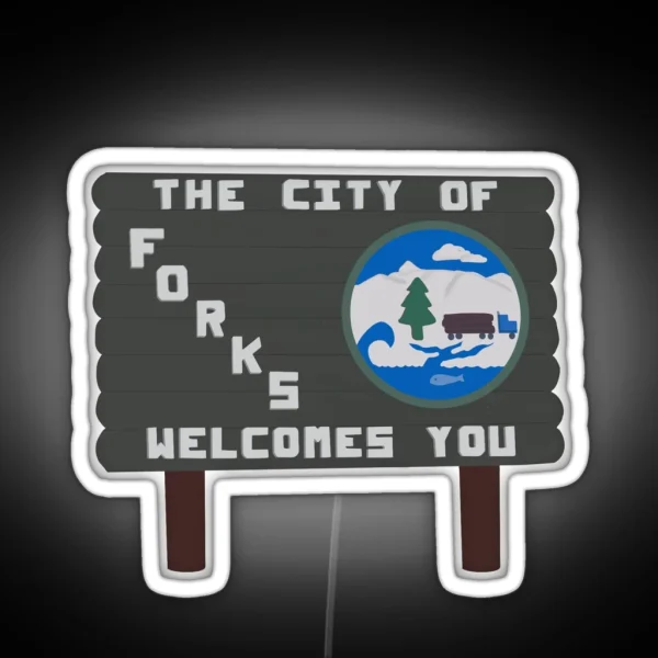 Forks Washington Sign RGB Neon Sign