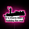 Formula One inspired RGB neon sign quoting Kimi Raikkonen's enthusiasm.