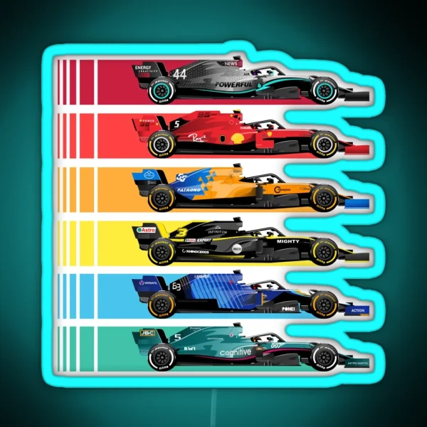 Formula Racing Cars 2023 RGB Neon Sign