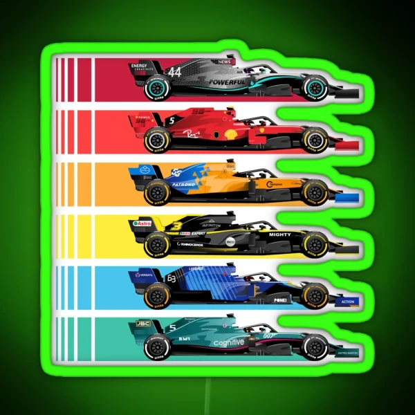 Formula Racing Cars 2023 RGB Neon Sign