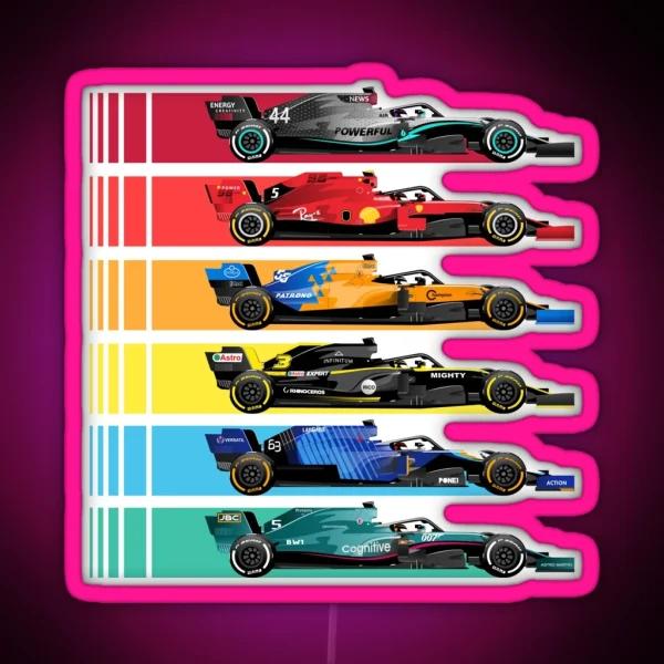 Formula Racing Cars 2023 RGB Neon Sign