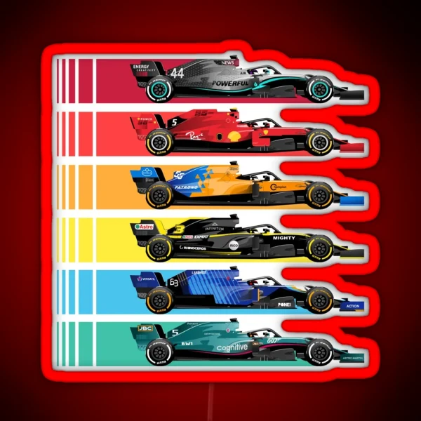 Formula Racing Cars 2023 RGB Neon Sign