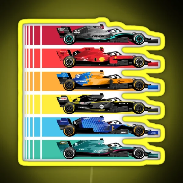 Formula Racing Cars 2023 RGB Neon Sign