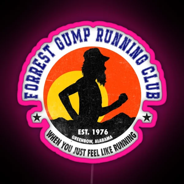 Forrest Gump Running Club RGB Neon Sign