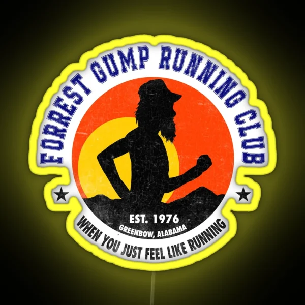 Forrest Gump Running Club RGB Neon Sign