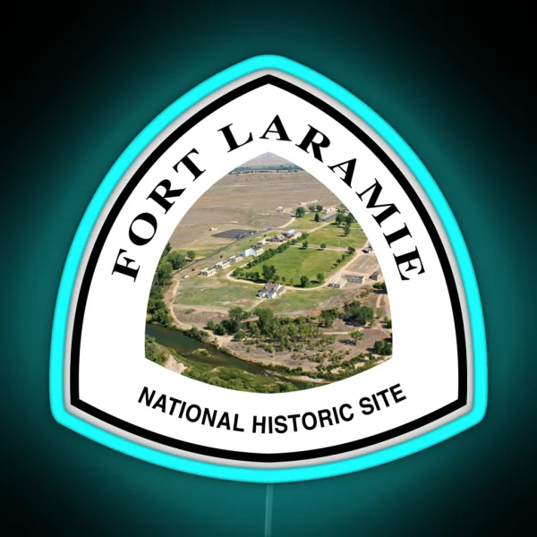 Fort Laramie National Historic Site Trail Marker RGB Neon Sign