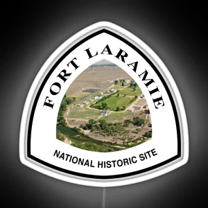 Fort Laramie National Historic Site Trail Marker RGB Neon Sign