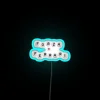 Vintage Italian racing style neon sign with customizable Forza Ferrari design