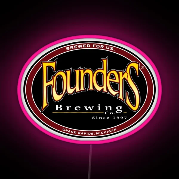Founders Brewing Co Logo RGB Neon Sign