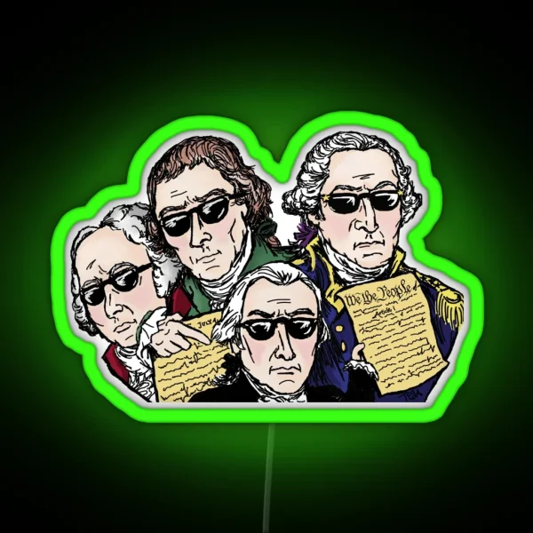 Founding Father Dudes RGB Neon Sign