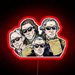 Founding Father Dudes RGB Neon Sign
