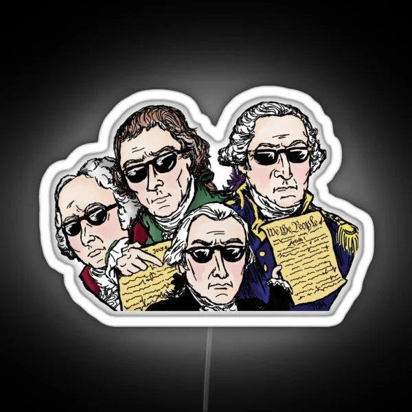 Founding Father Dudes RGB Neon Sign