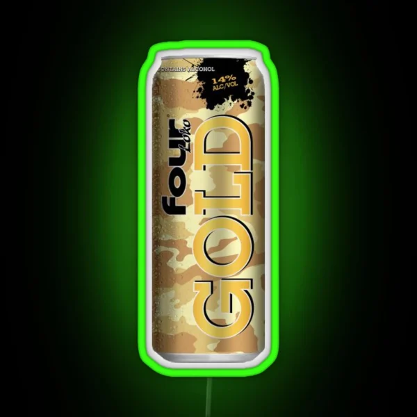 Four Loko Gold RGB Neon Sign