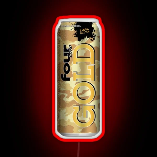 Four Loko Gold RGB Neon Sign