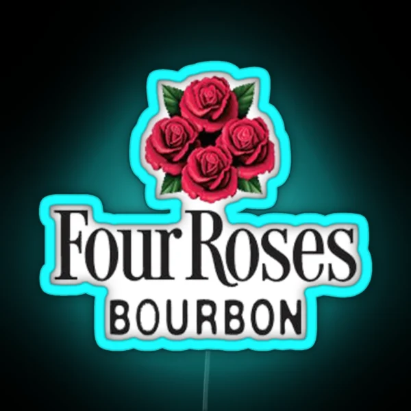 Four Roses Bourbon Whiskey Whisky RGB Neon Sign