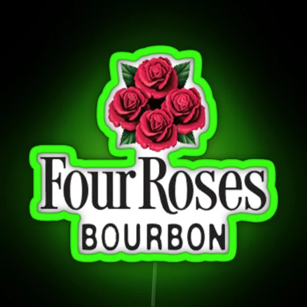 Four Roses Bourbon Whiskey Whisky RGB Neon Sign