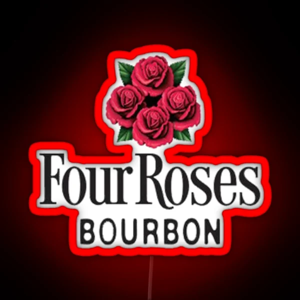 Four Roses Bourbon Whiskey Whisky RGB Neon Sign