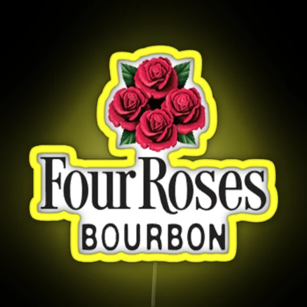 Four Roses Bourbon Whiskey Whisky RGB Neon Sign