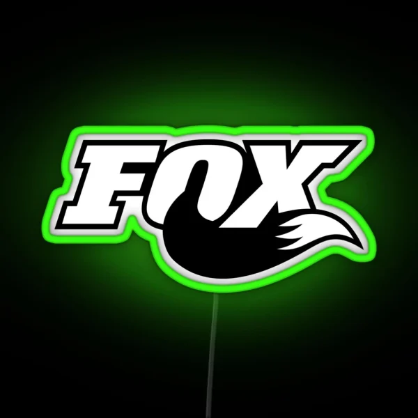 Fox Racing Tail Logo RGB Neon Sign