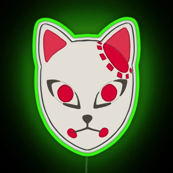 Fox Warding Mask Slayer Of Demons RGB Neon Sign