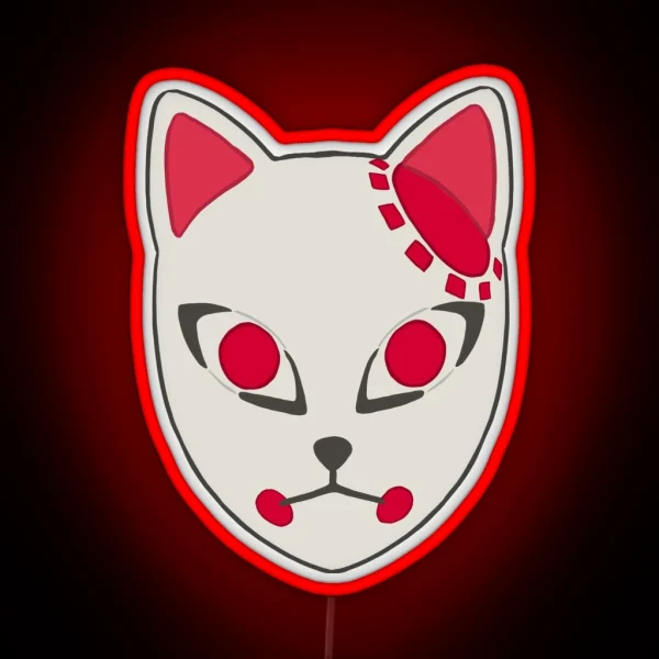 Fox Warding Mask Slayer Of Demons RGB Neon Sign