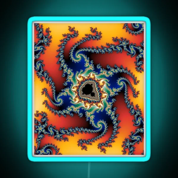 Fractal 3 Mandelbrot Set RGB Neon Sign