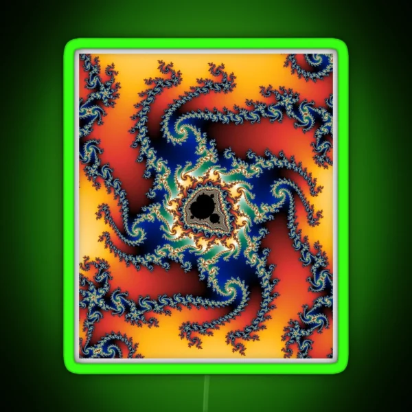 Fractal 3 Mandelbrot Set RGB Neon Sign