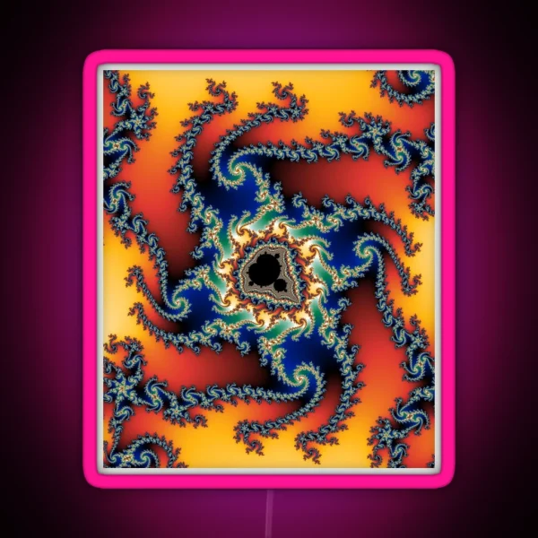 Fractal 3 Mandelbrot Set RGB Neon Sign