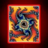 Ethereal Math Art: Glowing Fractal Mandelbrot Set Neon Sign Display