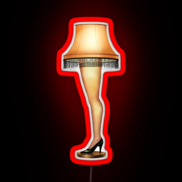 FRAGILE Leg Lamp From A Christmas Story RGB Neon Sign