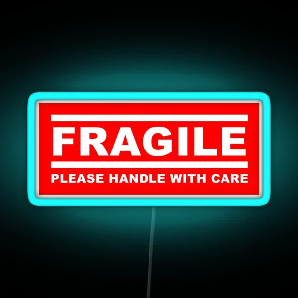 Fragile Sign RGB Neon Sign