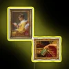 Timeless Framed Classic Art with Vibrant RGB Neon Sign Display