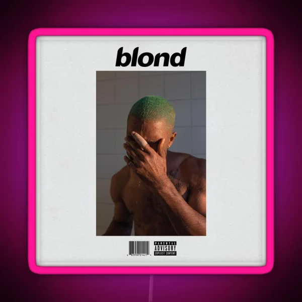 Frank Ocean Blonde Album Cover RGB Neon Sign