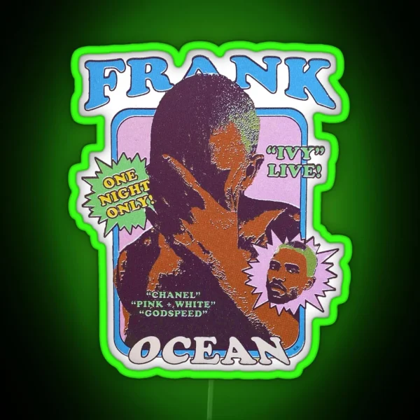 Frank Ocean Vintage Retro Aesthetic Inspired RGB Neon Sign