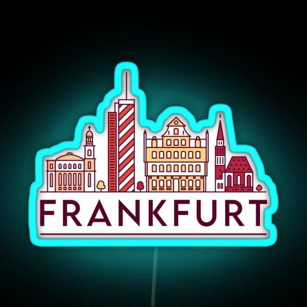 Frankfurt Cityscape RGB Neon Sign