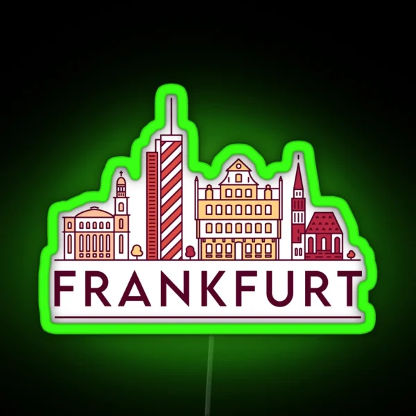 Frankfurt Cityscape RGB Neon Sign