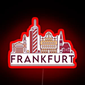 Frankfurt Cityscape RGB Neon Sign